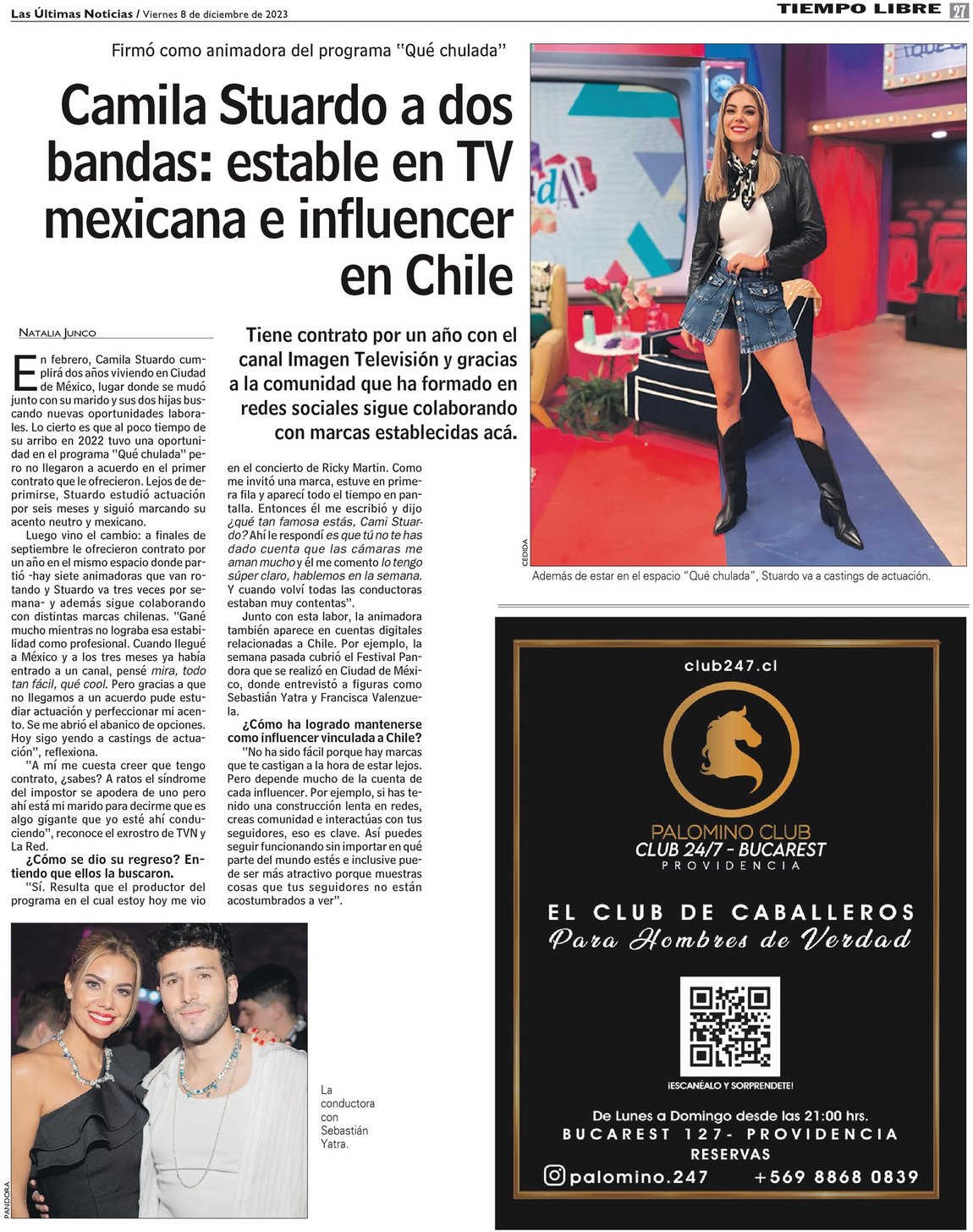 Camila Stuardo A Dos Bandas Estable En Tv Mexicana E Influencer En