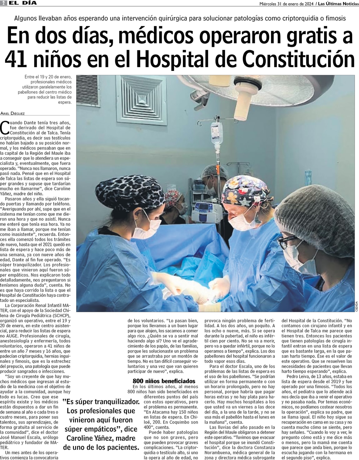 En Dos D As M Dicos Operaron Gratis A Ni Os En El Hospital De