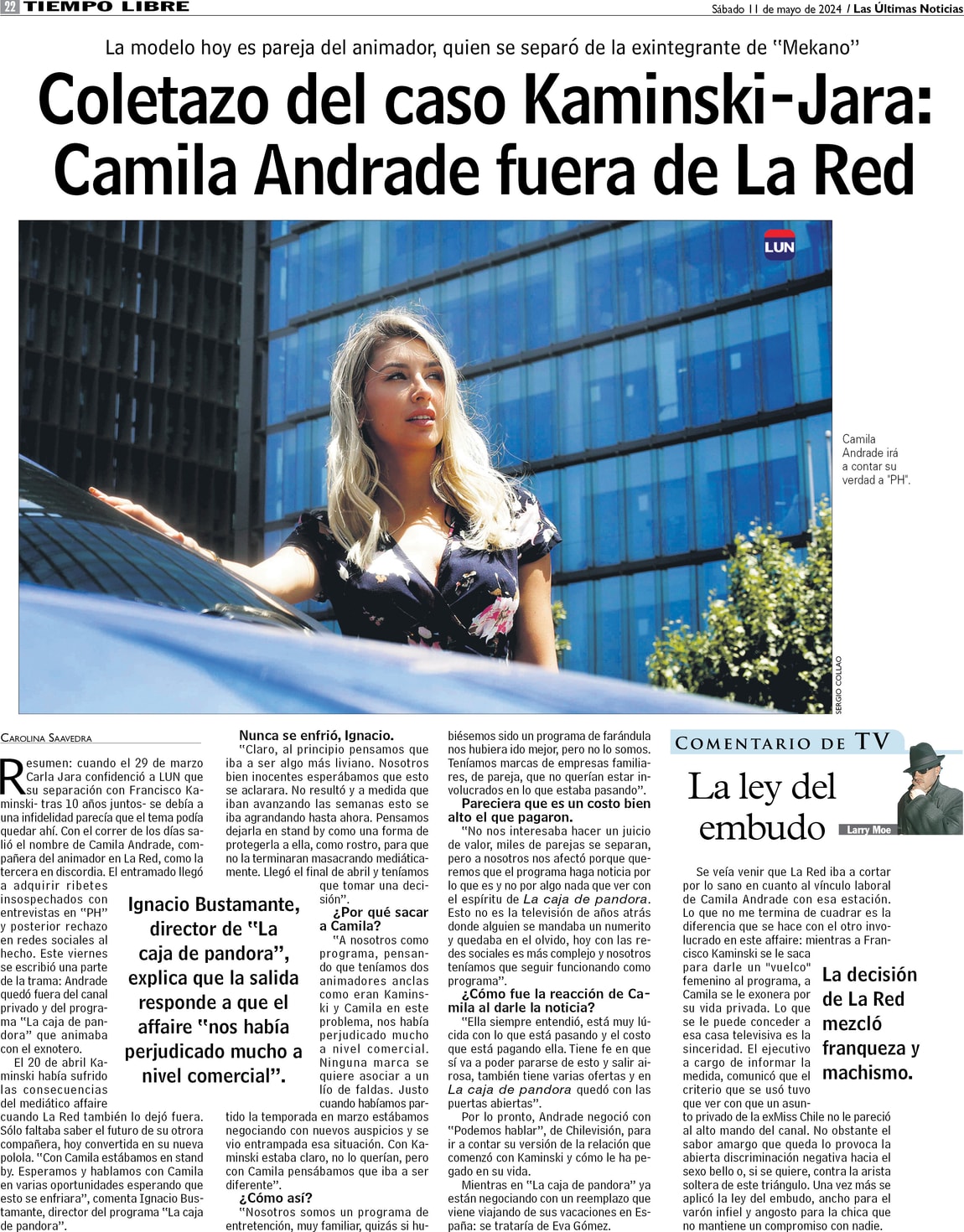 Coletazo Del Caso Kaminski Jara Camila Andrade Fuera De La Red