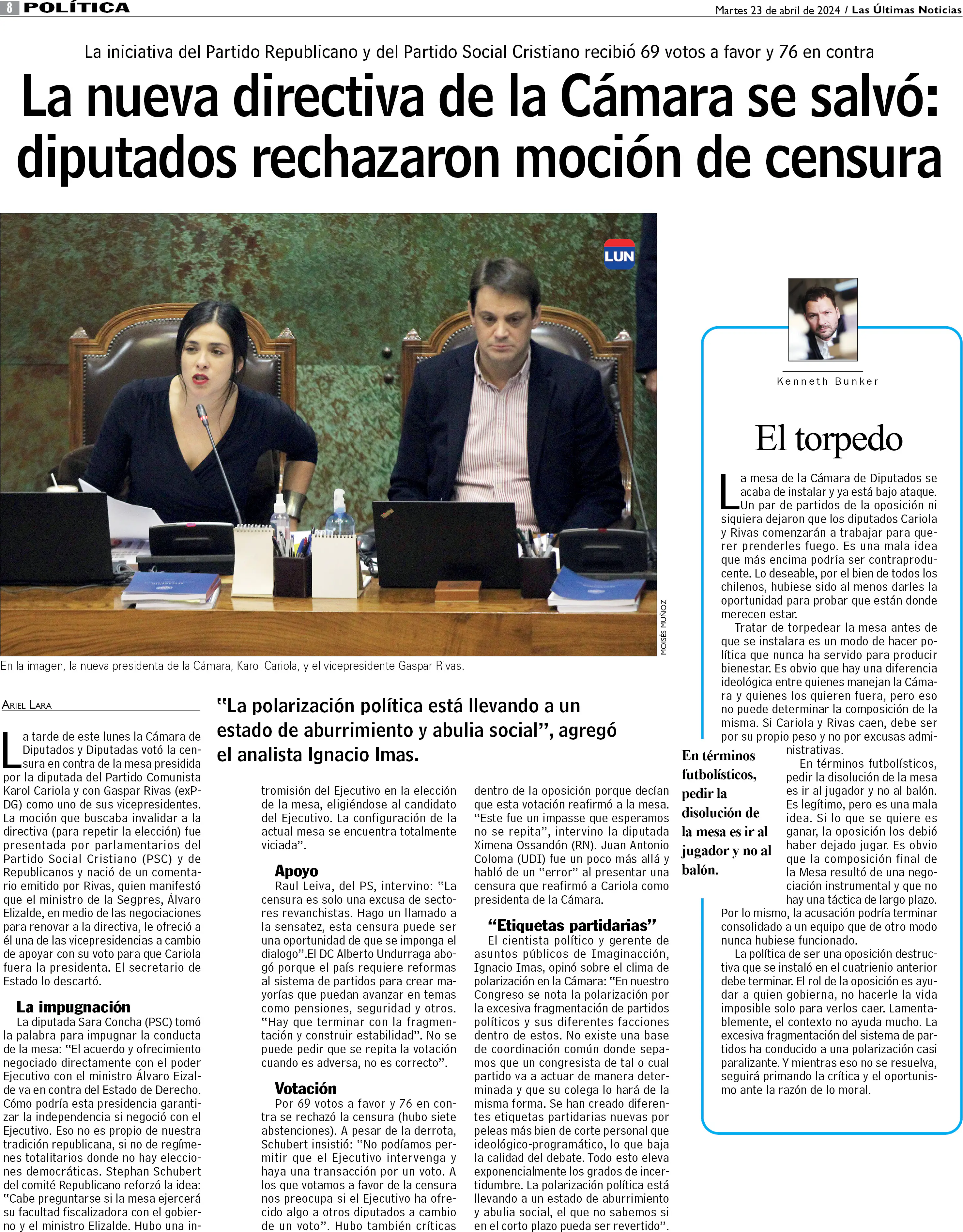 La Nueva Directiva De La C Mara Se Salv Diputados Rechazaron Moci N