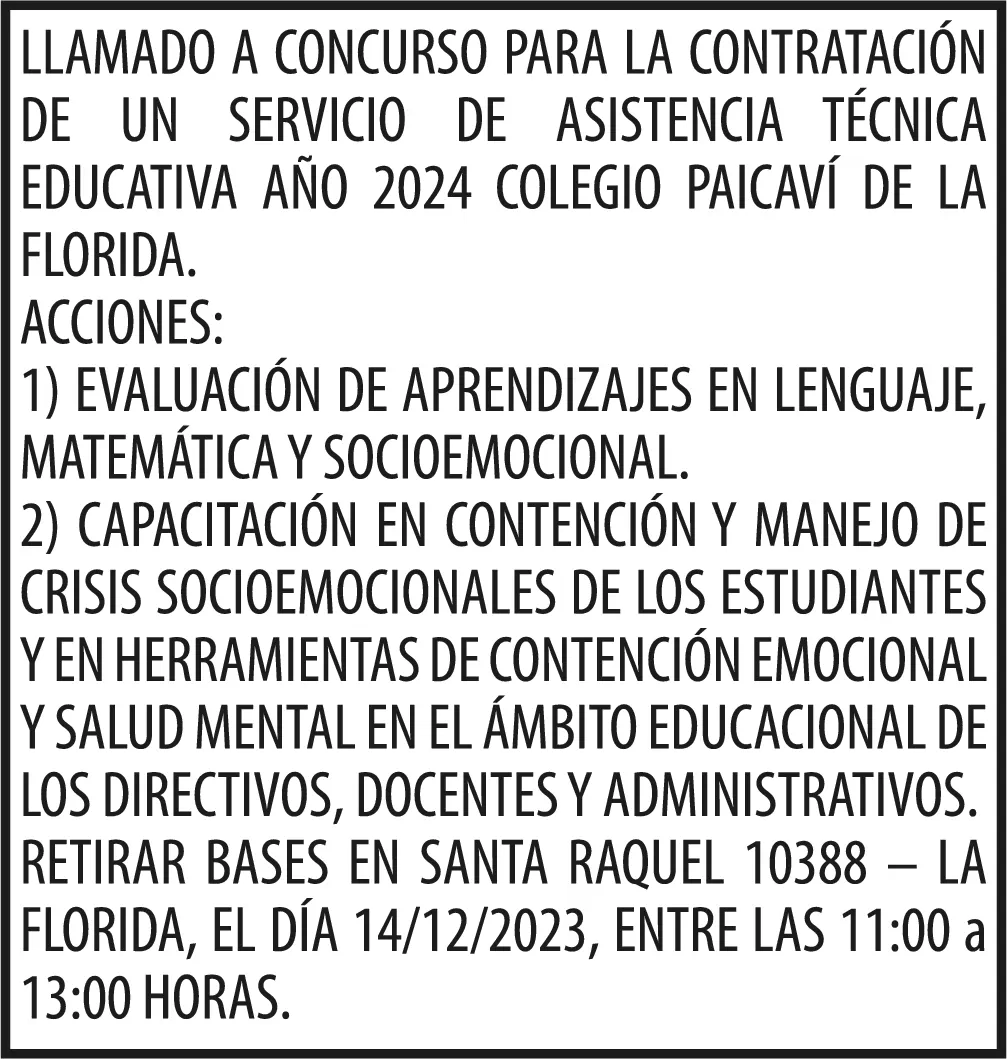 Colegio Paicav De La Florida P Gina Avisos Premium Martes