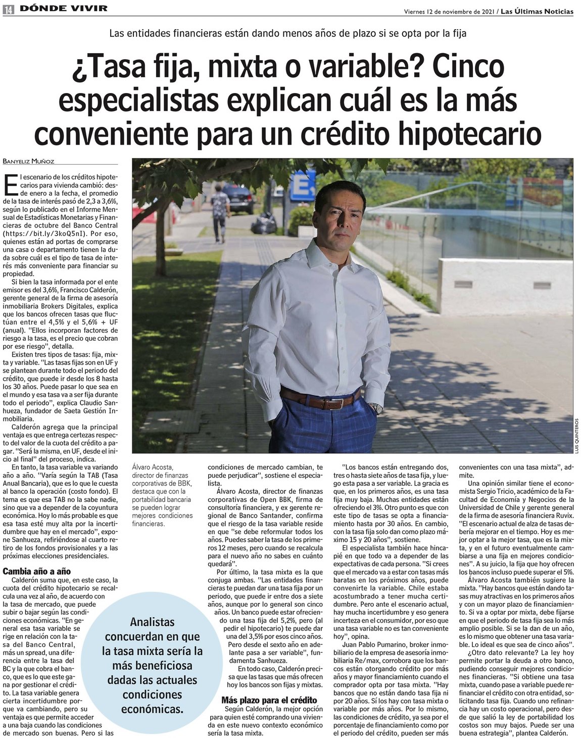 ¿Tasa fija mixta o variable? Cinco especialistas explican cuál es la ...