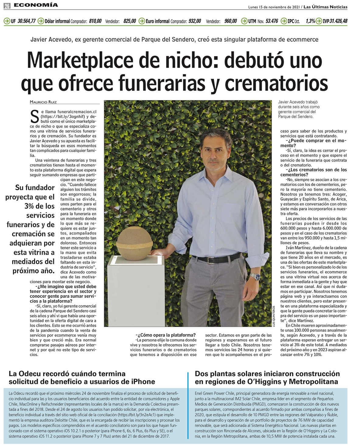 Marketplace de nicho debutó uno que ofrece funerarias y crematorios