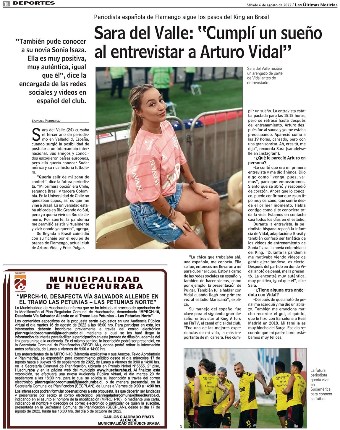 Sara Del Valle Cumpl Un Sue o Al Entrevistar A Arturo Vidal Www sara-del-valle-cumpl-un-sue-o-al-entrevistar-a-arturo-vidal-www